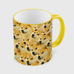 Кружка 3D Doge, цвет: 3D-желтый кант