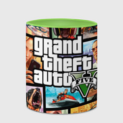 Кружка 3D GTA 5: City Stories, цвет: 3D-белый + светло-зеленый — фото 2