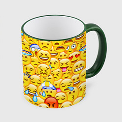 Кружка 3D Emoji, цвет: 3D-зеленый кант