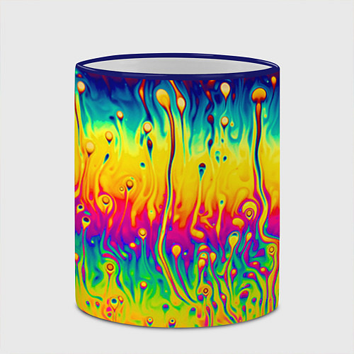 Кружка цветная Tie dye / 3D-Синий кант – фото 2