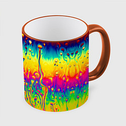 Кружка 3D Tie dye, цвет: 3D-оранжевый кант