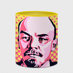Кружка 3D Ленин: поп-арт, цвет: 3D-белый + желтый — фото 2