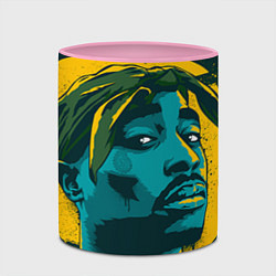 Кружка 3D 2Pac Shakur, цвет: 3D-белый + розовый — фото 2