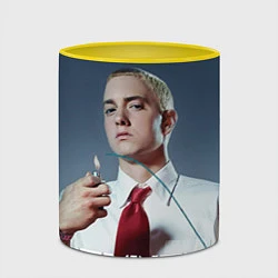 Кружка 3D Eminem Fire, цвет: 3D-белый + желтый — фото 2