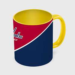 Кружка 3D Washington capitals, цвет: 3D-белый + желтый