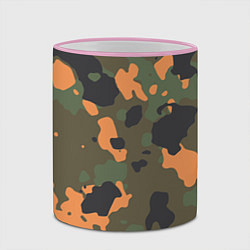 Кружка 3D Камуфляж: хаки/оранжевый, цвет: 3D-розовый кант — фото 2