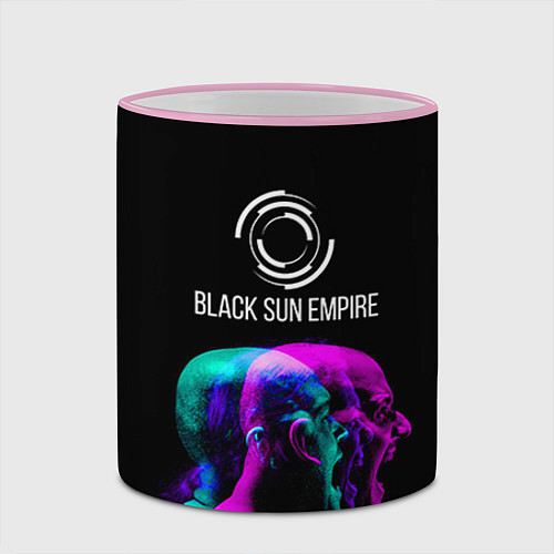 Кружка цветная Black Sun Empire Rage / 3D-Розовый кант – фото 2