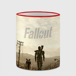 Кружка 3D Fallout City, цвет: 3D-красный кант — фото 2