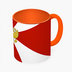 Кружка 3D Флаг ВВ, цвет: 3D-белый + оранжевый