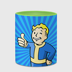 Кружка 3D Fallout Blue, цвет: 3D-белый + светло-зеленый — фото 2