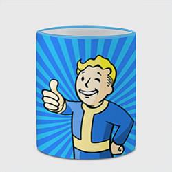 Кружка 3D Fallout Blue, цвет: 3D-небесно-голубой кант — фото 2