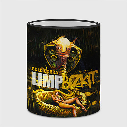 Кружка цветная Gold Cobra: Limp Bizkit / 3D-Черный кант – фото 2