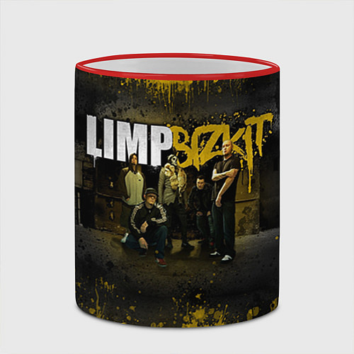 Кружка цветная Limp Bizkit: Gold Street / 3D-Красный кант – фото 2