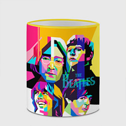 Кружка 3D The Beatles: Poly-art, цвет: 3D-желтый кант — фото 2