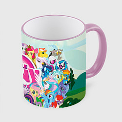 Кружка 3D My Little Pony, цвет: 3D-розовый кант