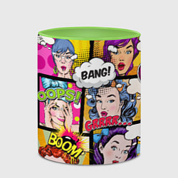 Кружка 3D POP ART, цвет: 3D-белый + светло-зеленый — фото 2