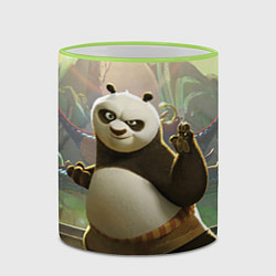 Кружка 3D Кунг фу панда, цвет: 3D-светло-зеленый кант — фото 2