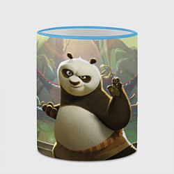Кружка 3D Кунг фу панда, цвет: 3D-небесно-голубой кант — фото 2