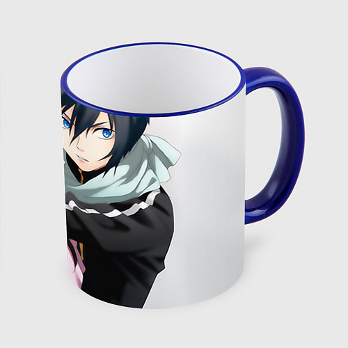 Кружка цветная Бездомный бог / 3D-Синий кант – фото 1