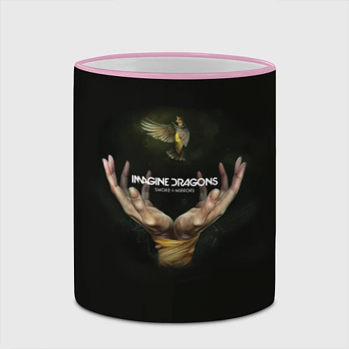 Кружка цветная Imagine Dragons: Smoke + Mirrors / 3D-Розовый кант – фото 2