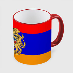 Кружка цветная Герб и флаг Армении