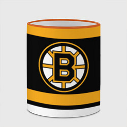 Кружка 3D Boston Bruins, цвет: 3D-оранжевый кант — фото 2