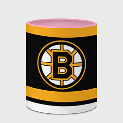 Кружка 3D Boston Bruins, цвет: 3D-белый + розовый — фото 2