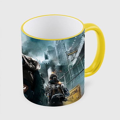 Кружка цветная Division 1 / 3D-Желтый кант – фото 1