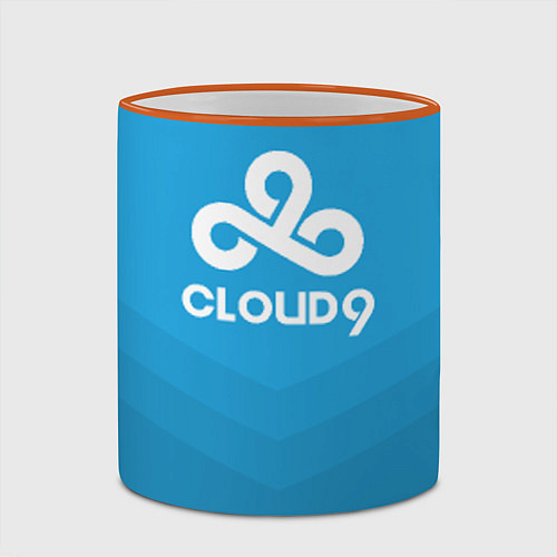 Кружка цветная Cloud 9 / 3D-Оранжевый кант – фото 2