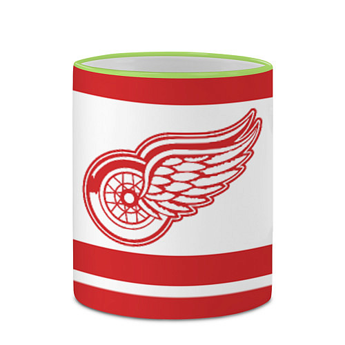 Кружка цветная Detroit Red Wings / 3D-Светло-зеленый кант – фото 2