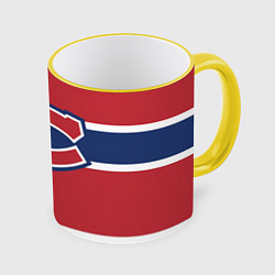 Кружка 3D Montreal Canadiens, цвет: 3D-желтый кант