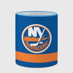 Кружка 3D New York Islanders, цвет: 3D-небесно-голубой кант — фото 2