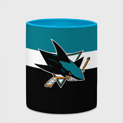 Кружка 3D San Jose Sharks, цвет: 3D-белый + небесно-голубой — фото 2