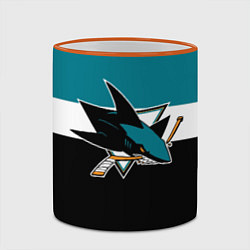 Кружка 3D San Jose Sharks, цвет: 3D-оранжевый кант — фото 2