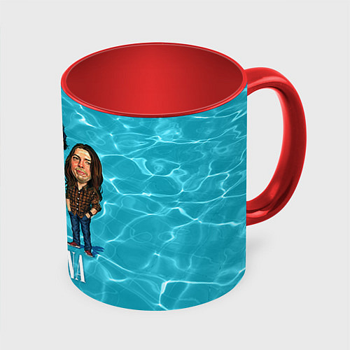 Кружка цветная Nirvana: Water / 3D-Белый + красный – фото 1
