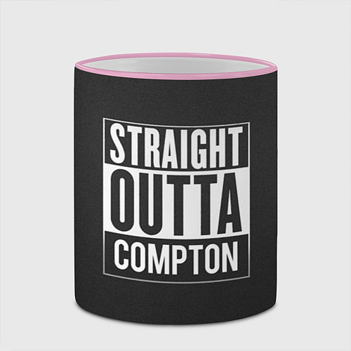 Кружка цветная Straight Outta Compton / 3D-Розовый кант – фото 2