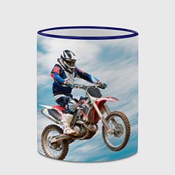 Кружка 3D Эндуро, цвет: 3D-синий кант — фото 2