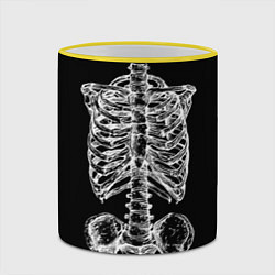 Кружка 3D Скелет, цвет: 3D-желтый кант — фото 2