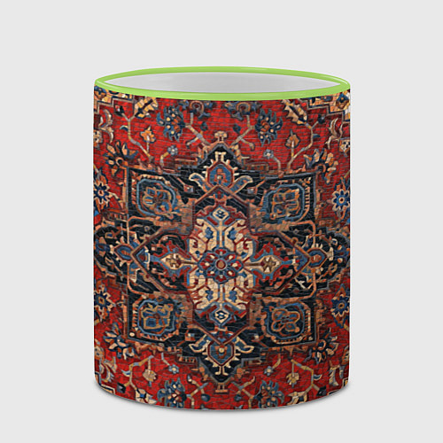 Кружка цветная Модный ковер / 3D-Светло-зеленый кант – фото 2