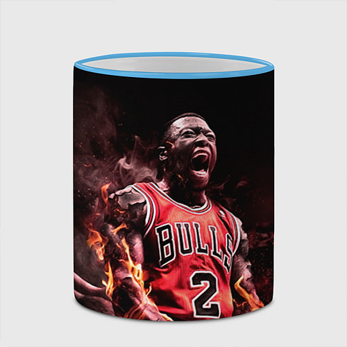 Кружка цветная NBA спорт / 3D-Небесно-голубой кант – фото 2