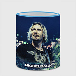Кружка 3D Nickelback: Chad Kroeger, цвет: 3D-небесно-голубой кант — фото 2