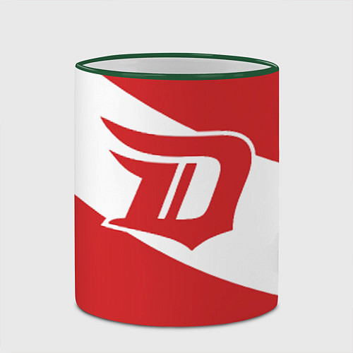 Кружка цветная Detroit Red Wings D / 3D-Зеленый кант – фото 2