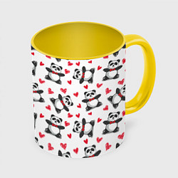 Кружка цветная Любимые панды