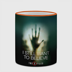 Кружка 3D X-files: Alien hand, цвет: 3D-оранжевый кант — фото 2