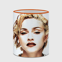 Кружка 3D Мадонна, цвет: 3D-оранжевый кант — фото 2