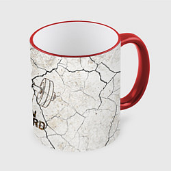 Кружка 3D Train hard, цвет: 3D-красный кант