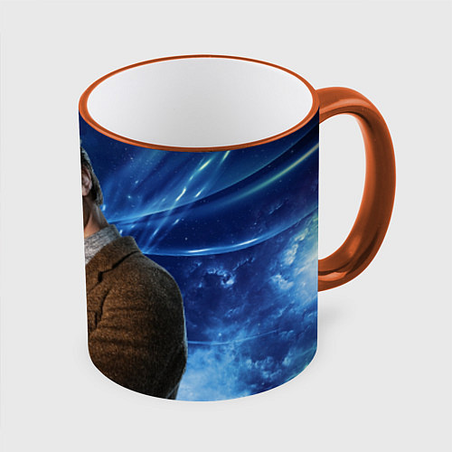Кружка цветная 11th Doctor Who / 3D-Оранжевый кант – фото 1