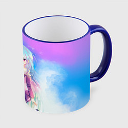 Кружка 3D No Game No Life, цвет: 3D-синий кант