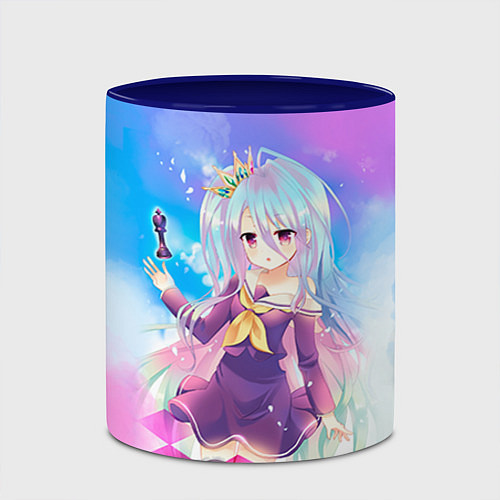 Кружка цветная No Game No Life / 3D-Белый + синий – фото 2