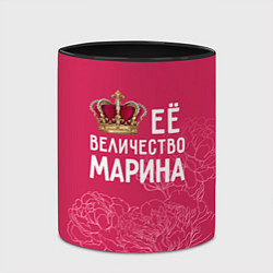 Кружка 3D Её величество Марина, цвет: 3D-белый + черный — фото 2